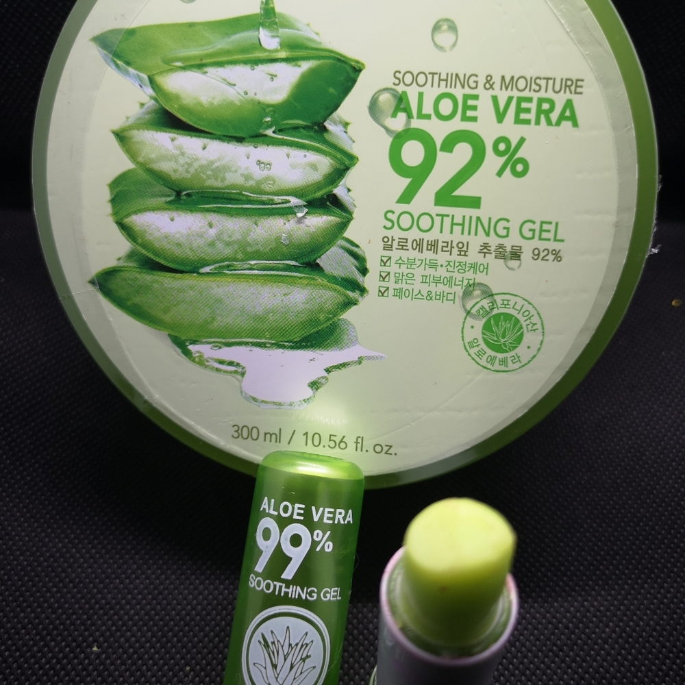 Aloe Vera Gel and Lipstick
